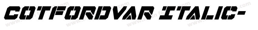 CotfordVar Italic字体转换